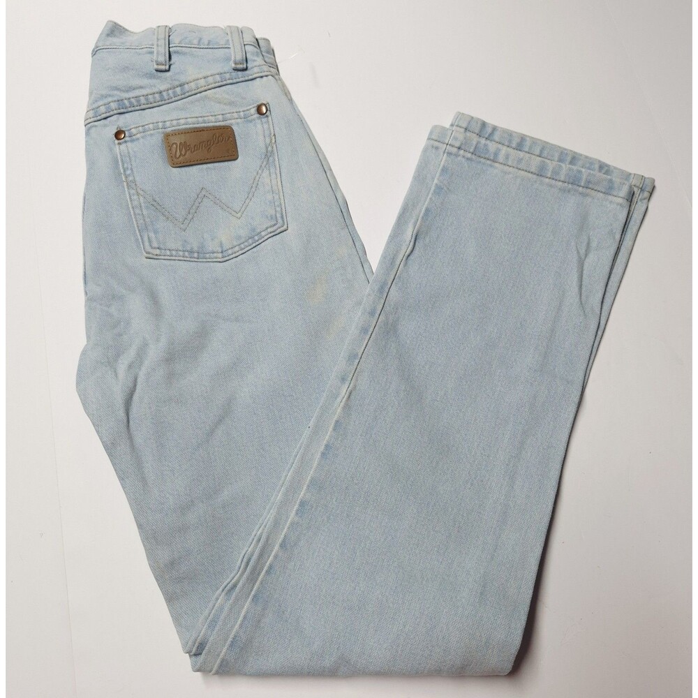 Wrangler 1014MWZGH High Rise Stonewash Denim Jeans Vtg Style Cowgirl Sz 9 34